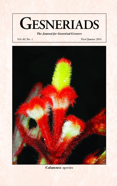 GESNERIADS Vol. 60, No 1 First Quarter 2010