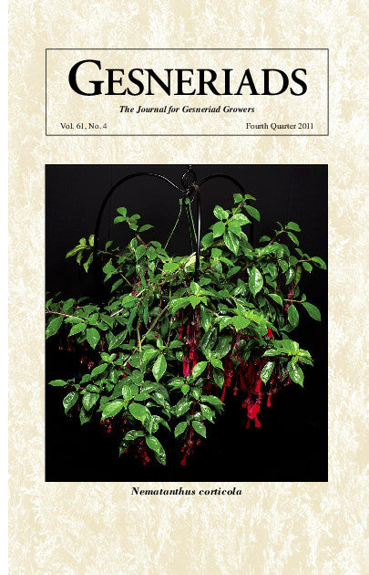 GESNERIADS Vol. 61, No 4 Fourth Quarter 2011