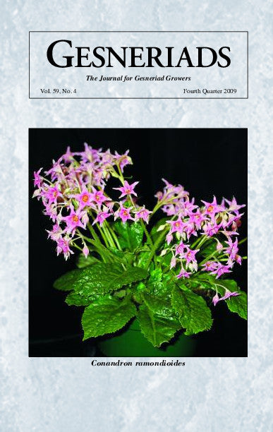 GESNERIADS Vol. 59, No 4  Fourth Quarter 2009