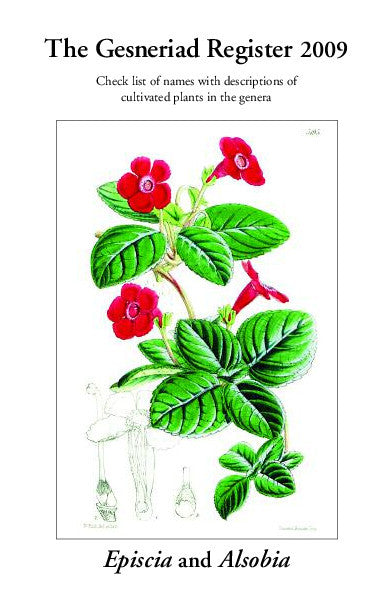 Gesneriad Register - Episcia (2009) PDF Version (to be emailed)