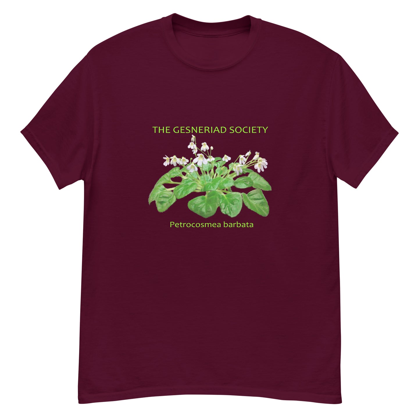 Men T-Shirt with printed Petrocosmea barbata