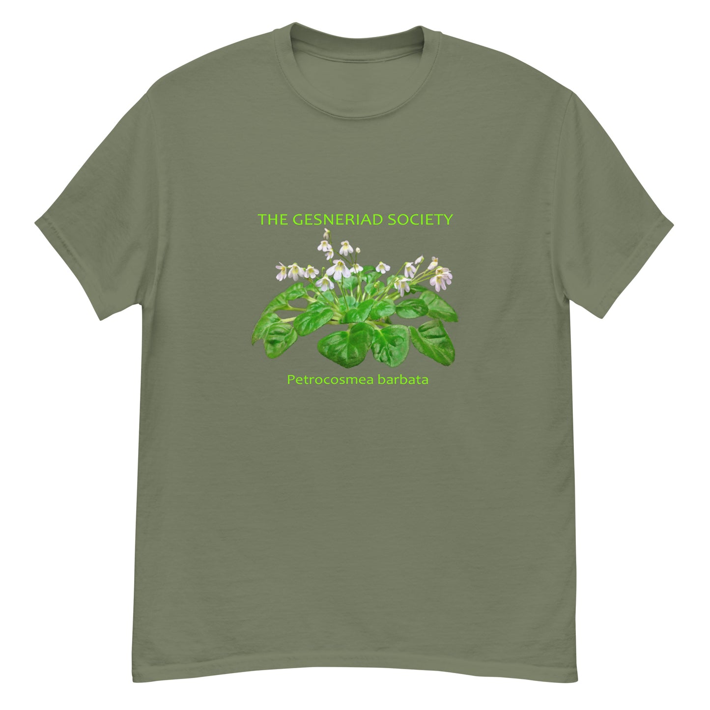 Men T-Shirt with printed Petrocosmea barbata