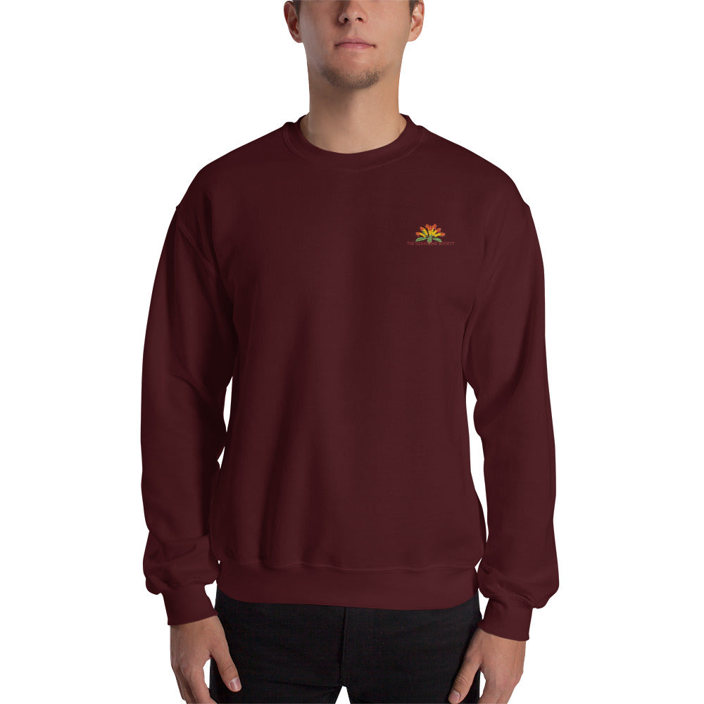 Sweatshirt with embroidery Aeschynanthus