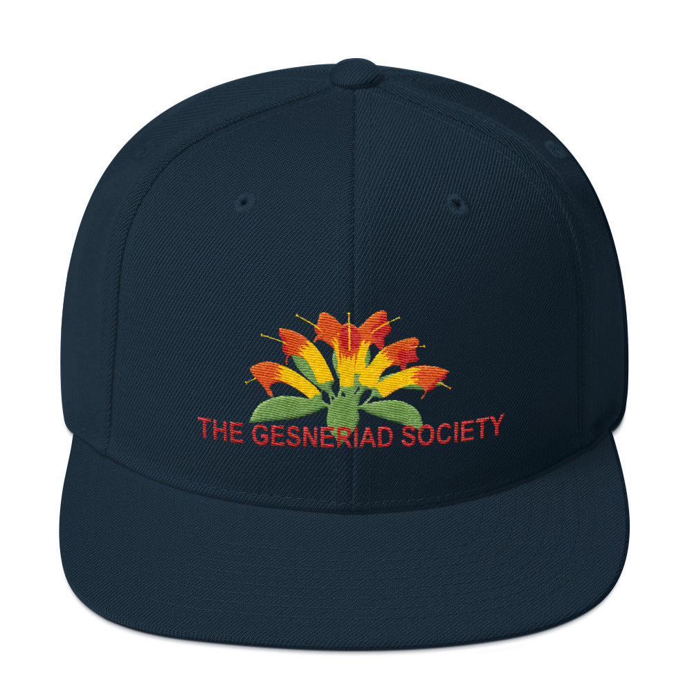 Snapback Hat with embroidery of Aeschynanthus