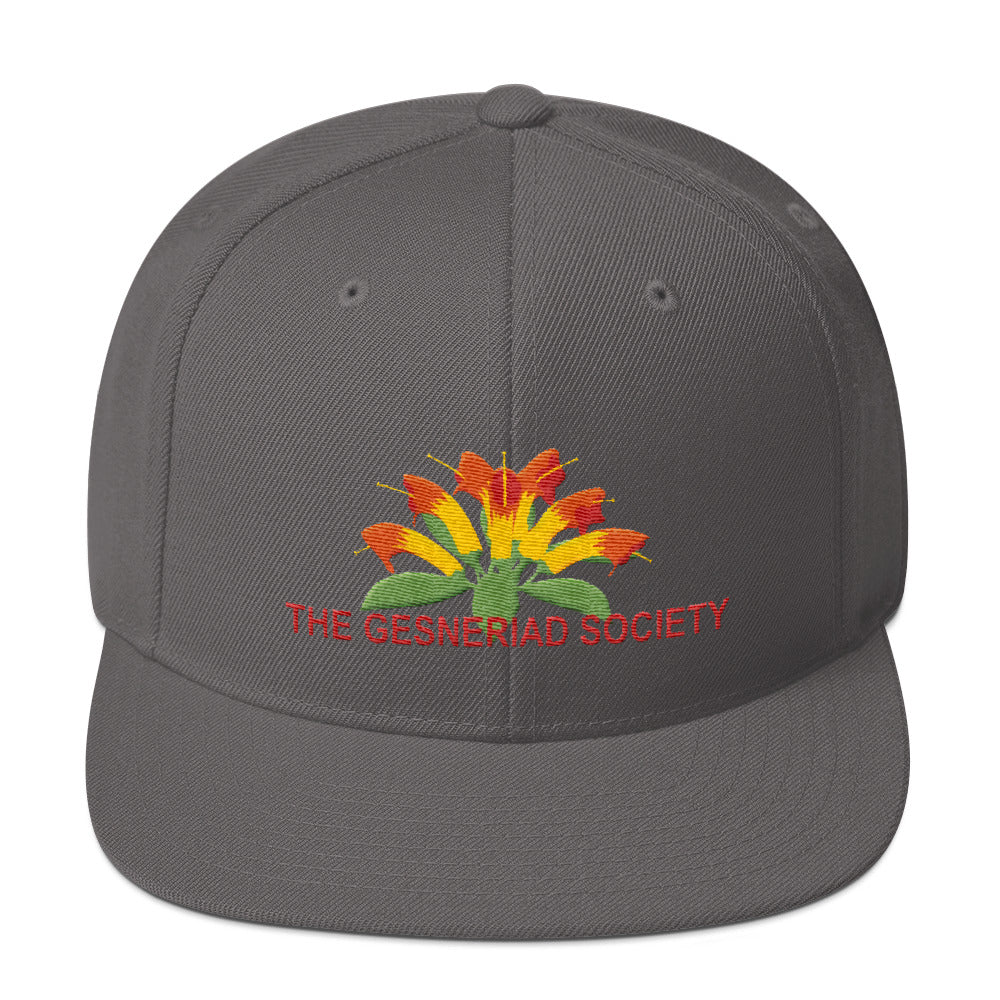 Snapback Hat with embroidery of Aeschynanthus