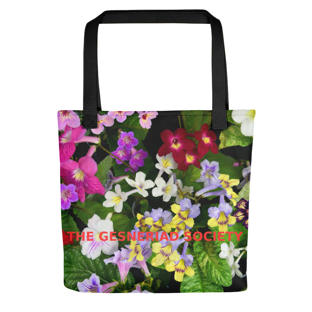 Tote bag with printed Streptocarpus (Grown and photographed by Dale Martens)