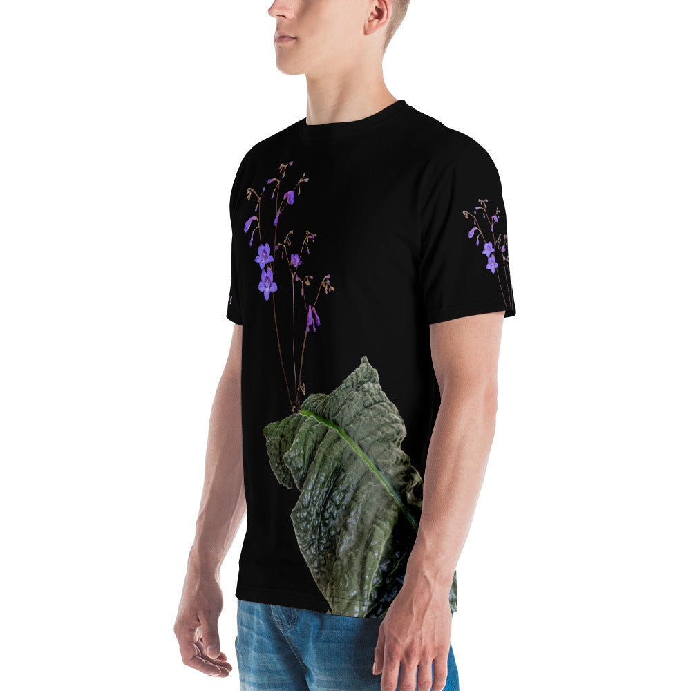 Men's All over print T-shirt with Streptocapus porphyrostachys