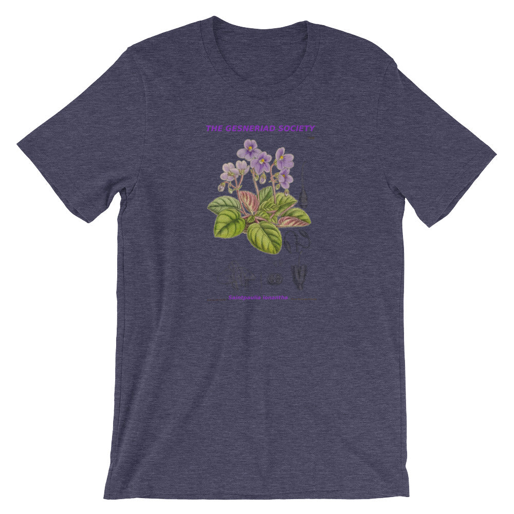 Short-Sleeve Unisex T-Shirt with Saintpaulia ionantha