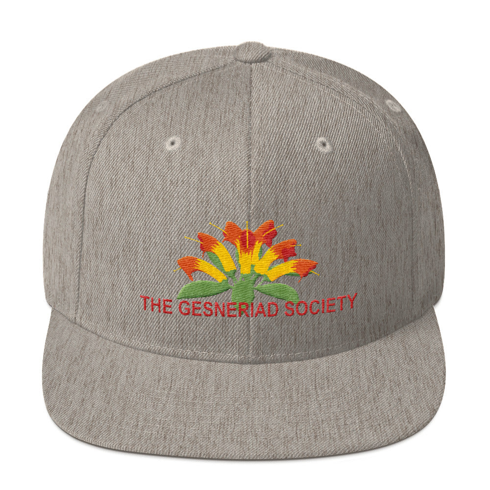 Snapback Hat with embroidery of Aeschynanthus