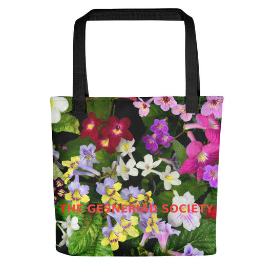 Tote bag with printed Streptocarpus (Grown and photographed by Dale Martens)